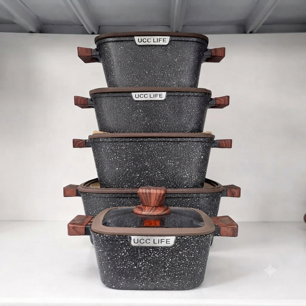 10Pc Square Cookware Set