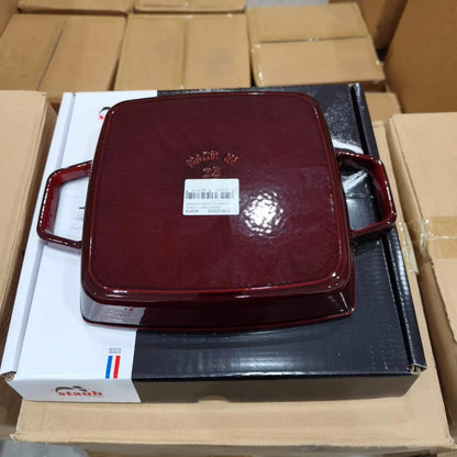 23Cm Cast Iron Square Grill Pan