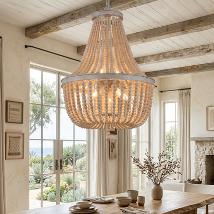 Beaded Waterfall Chandelier Light With Bulb