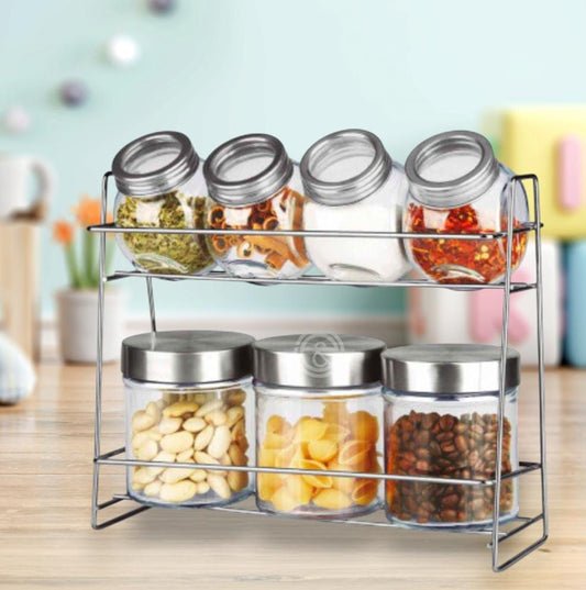 7pc glass jars for spices