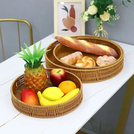 3 in 1 handmade rattan deco style and trays