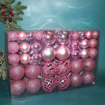 100Pcs Pink Christmas Balls