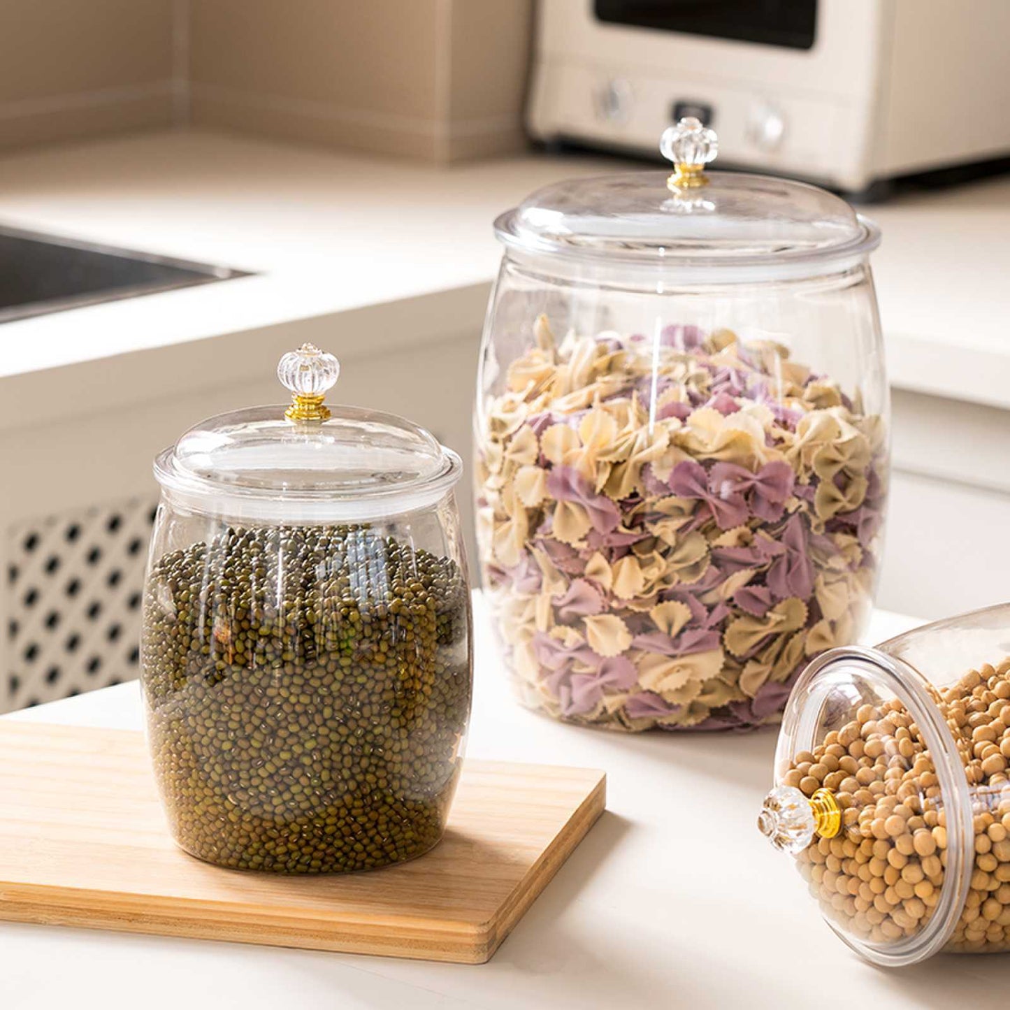 Transparent  Sealed Storage Jars