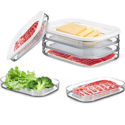 3 in 1 Stackable bacon and cheese containerfood storage container