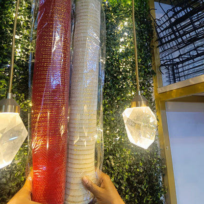 53cm 10 Yards Mesh Ribbon DIY Xmas Tree Glitter Mesh Roll