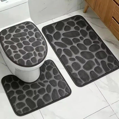 3 In 1 Bathroom Mat Set
