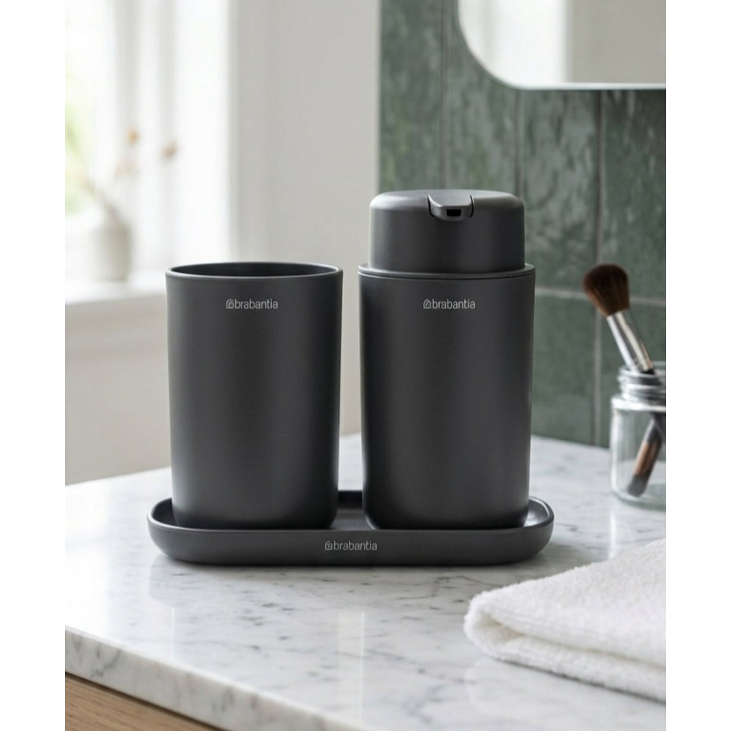 Brabantia Renew Bathroom Accessory Set of 3 Dark Grey19907/280368