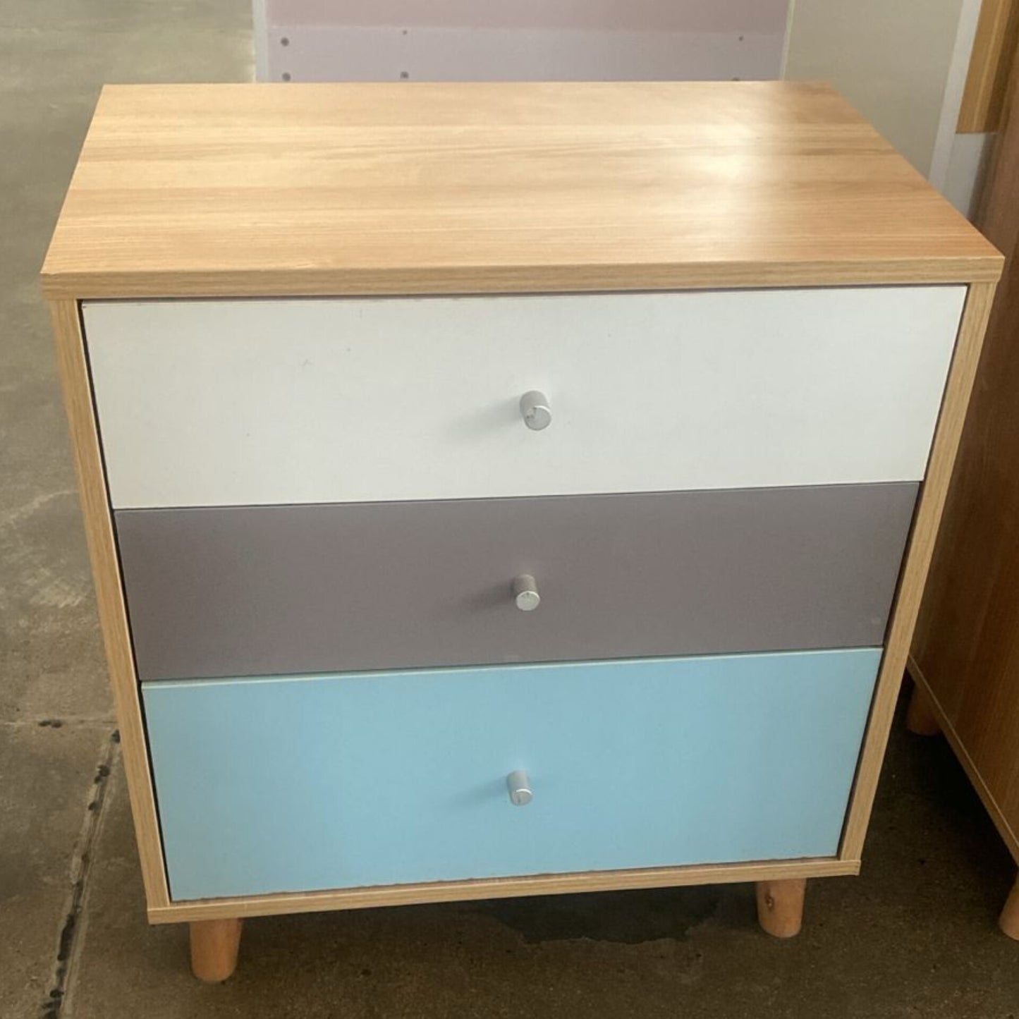 Mini wooden office chest of drawers