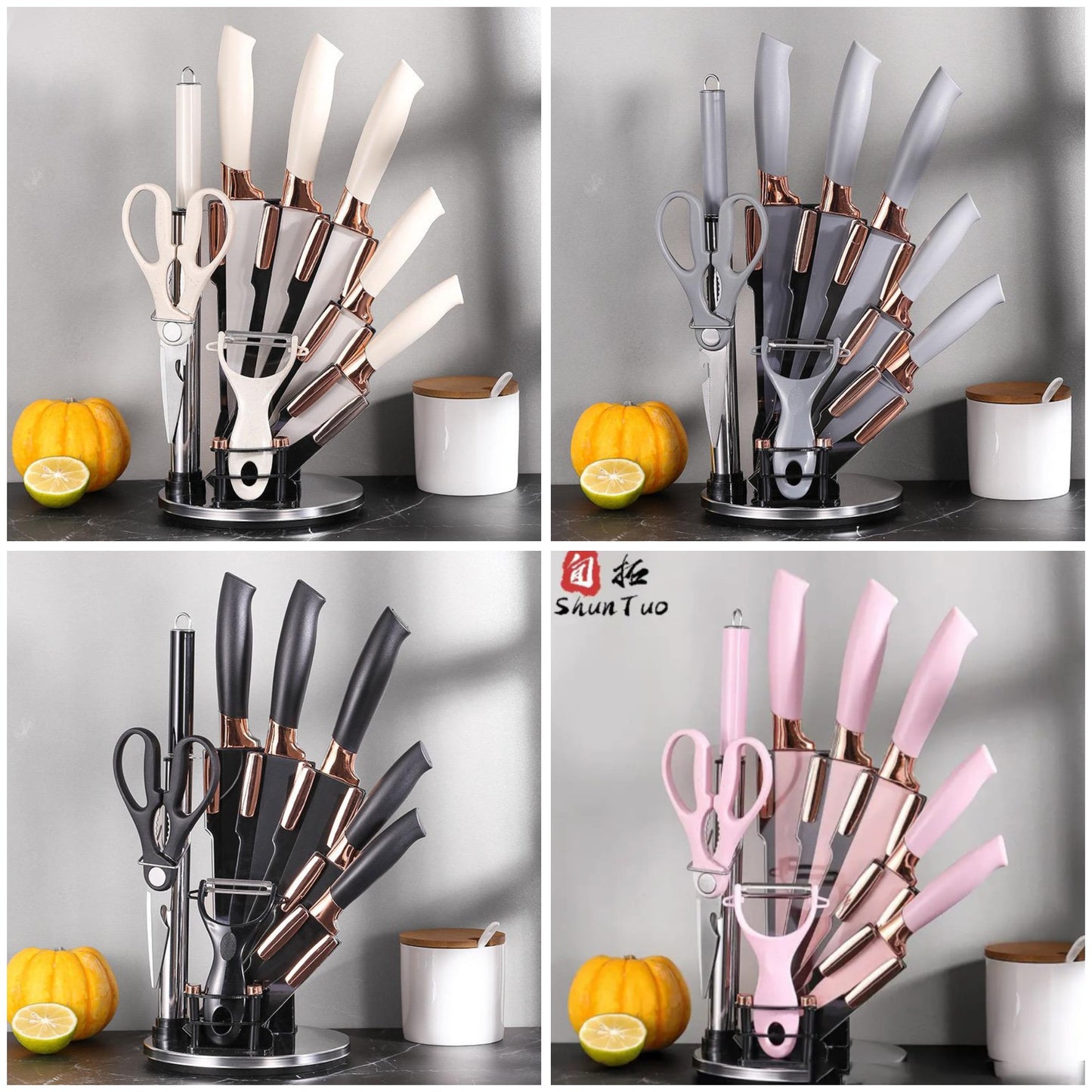 Knives set with  cutlery organizer