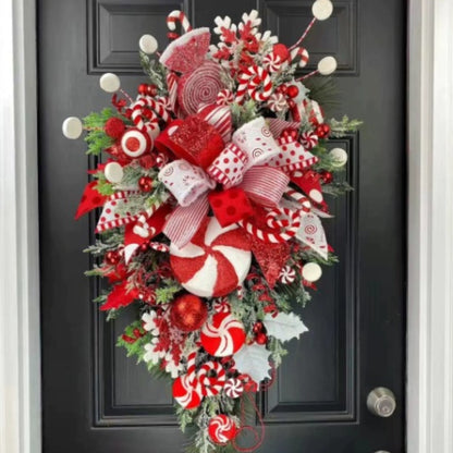 Candy Cane Christmas Wreath
