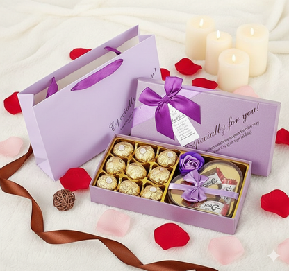 Valentine's Day Chocolate and Soap Rose Gift Set