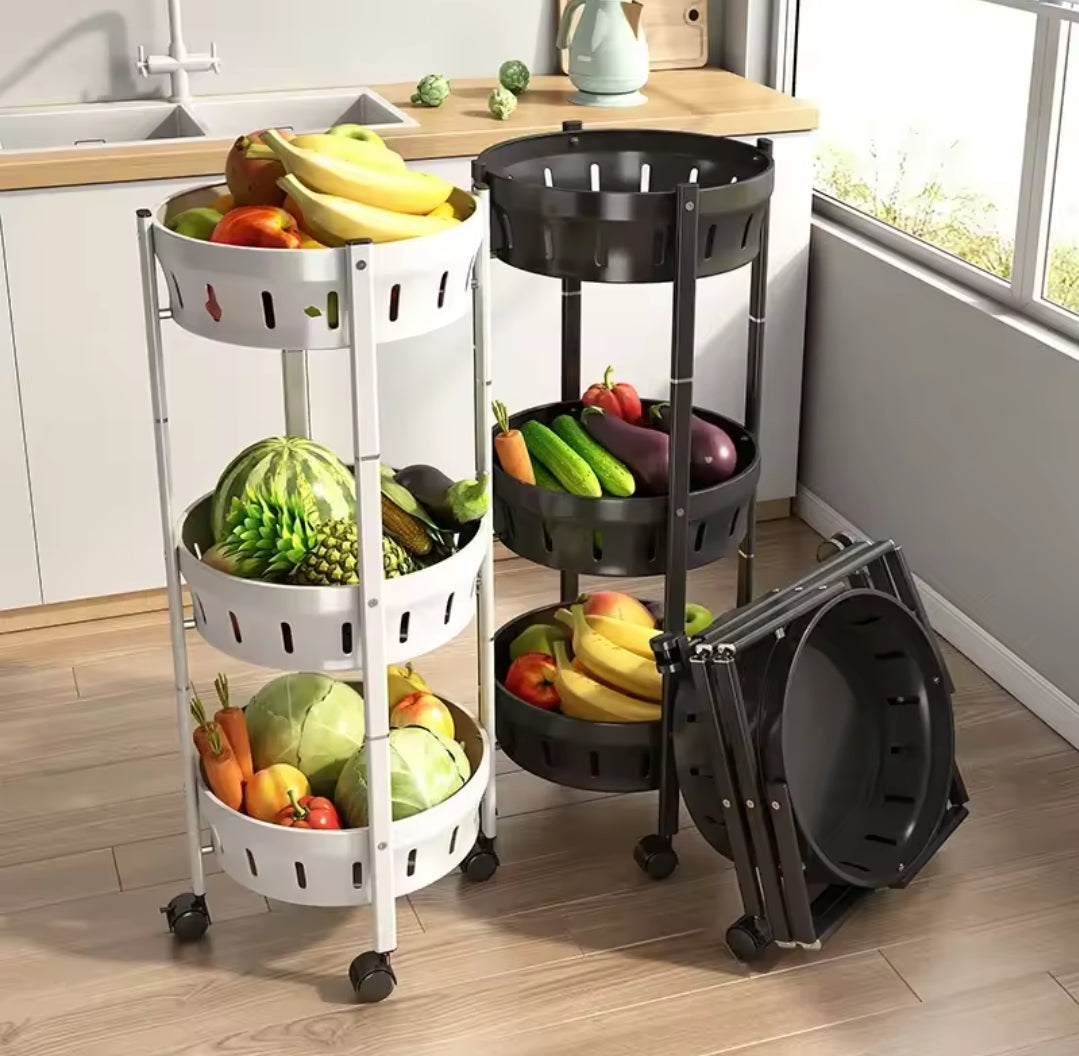 3Tier Metallic Kitchen Rack