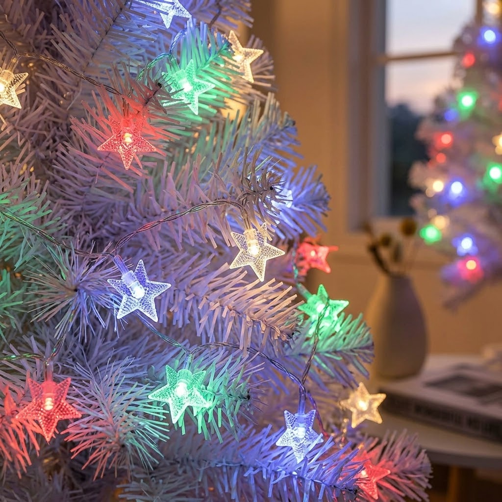 10 Meter Christmas Multicolored Star-Shaped LED Fairy String Lights
