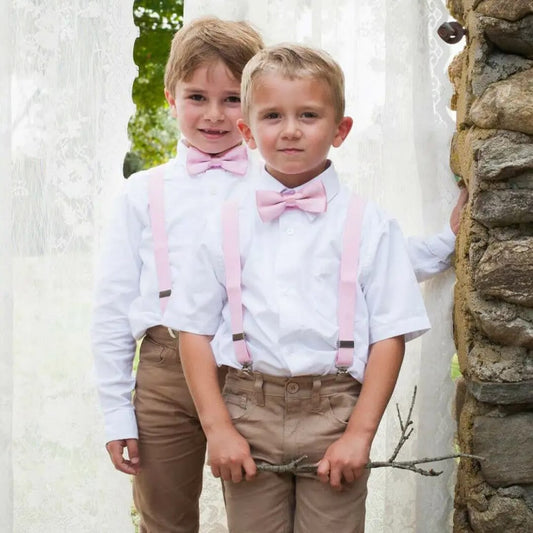 Kids suspenders with bow tie
