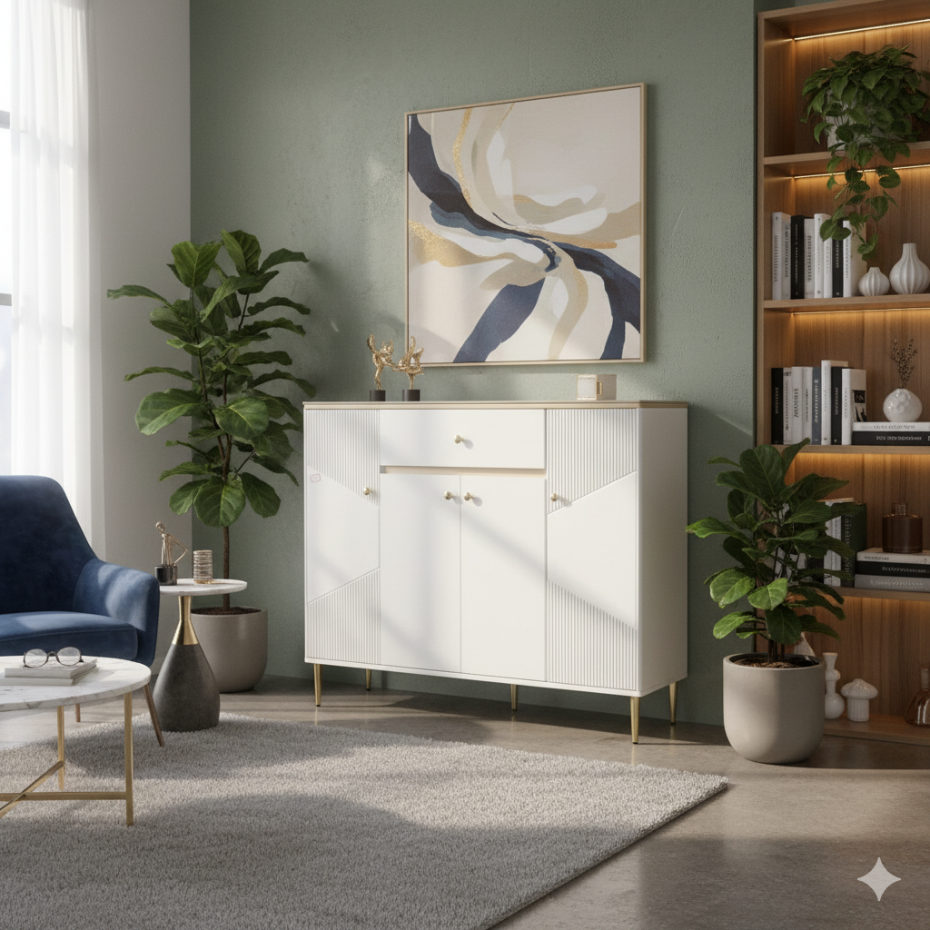 White shoe cabinet