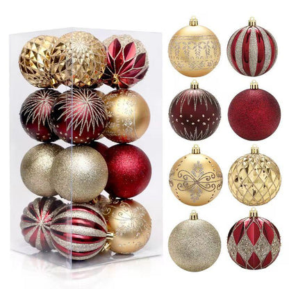 Assorted 16Pc  Christmas Balls Set