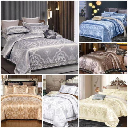 4Pcs  6 * 7 Silk Duvet Cover Set