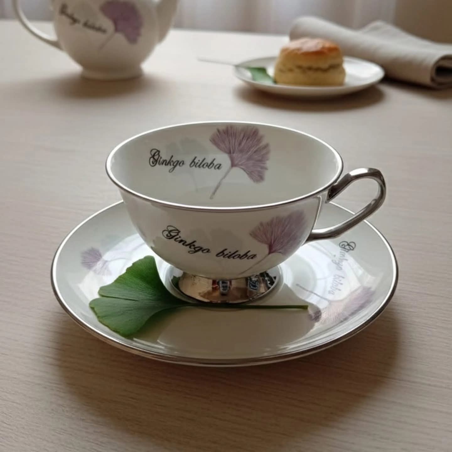 13Pc bone china cup and saucer set