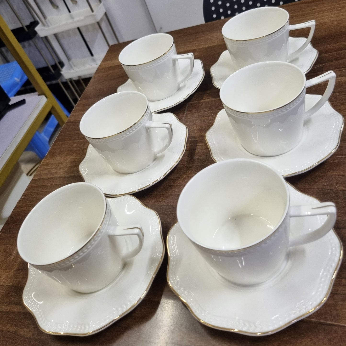 12Pcs Tea Cup and Saucer Set