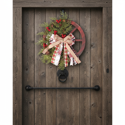 Christmas wheel wreath garland 40cm