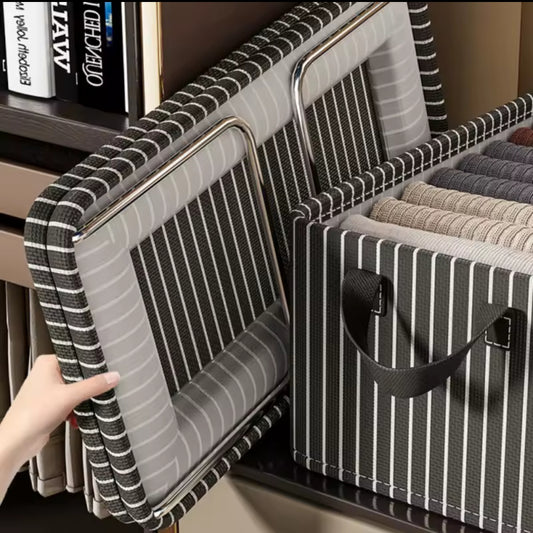 Striped closet organizer wardrobe clothes organizer