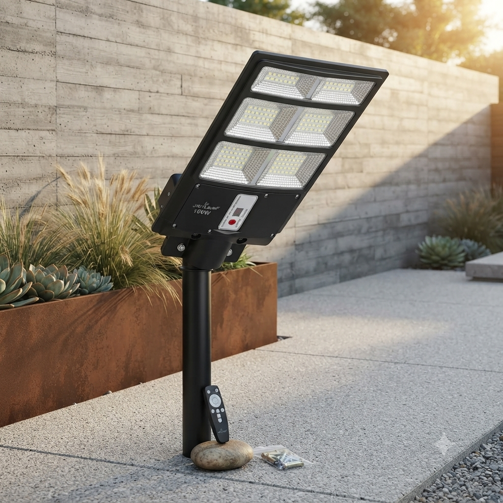 Double Sided Solar Streetlights