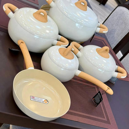 9Pcs  Forged Aluminium Ceramic Cookware Set