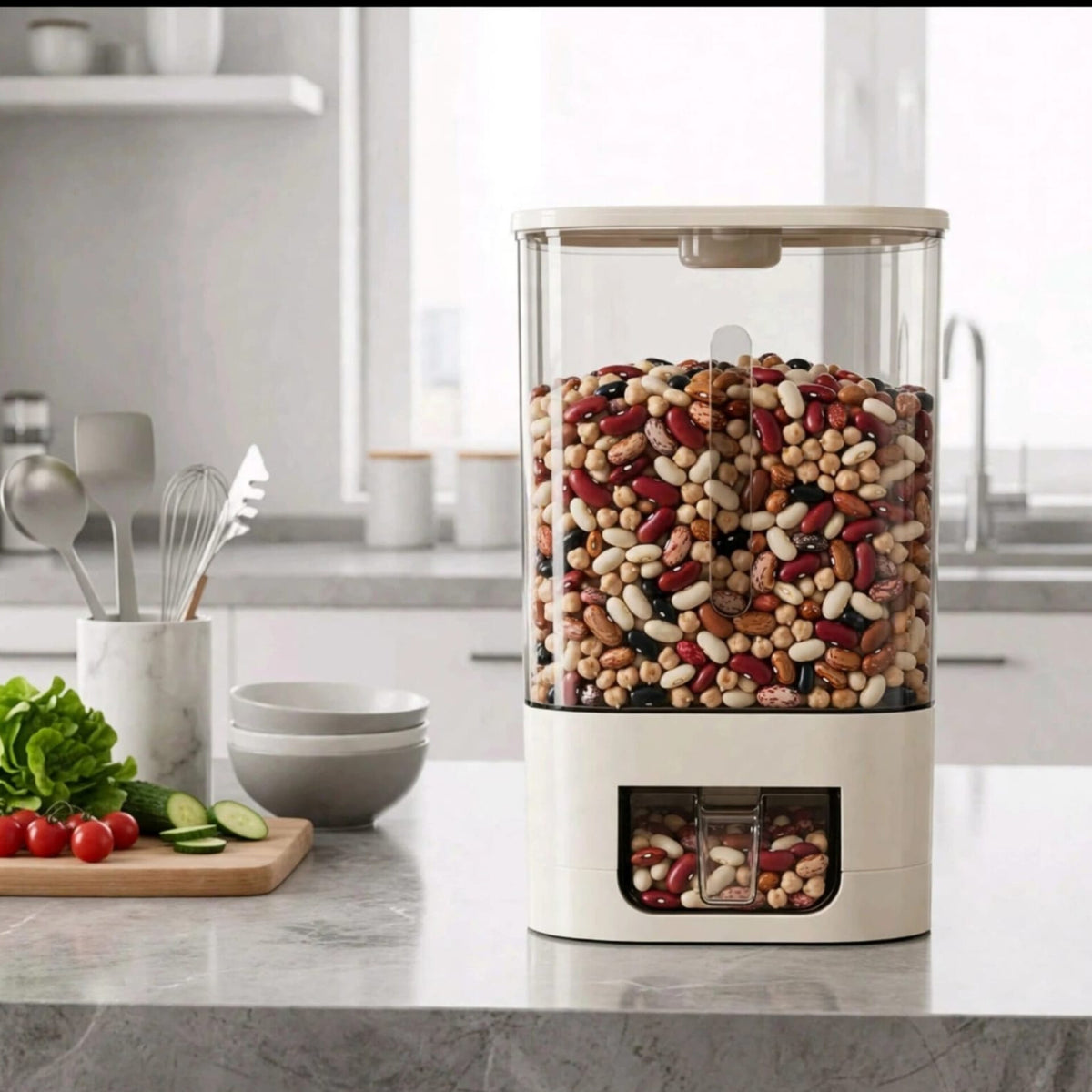 11kg  Rice Bucket And Cereal Storage Box Dispenser