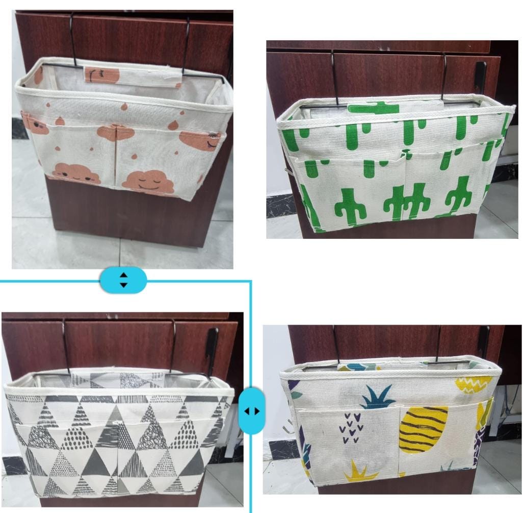 Over the cabinet door multipurpose canvas organizer