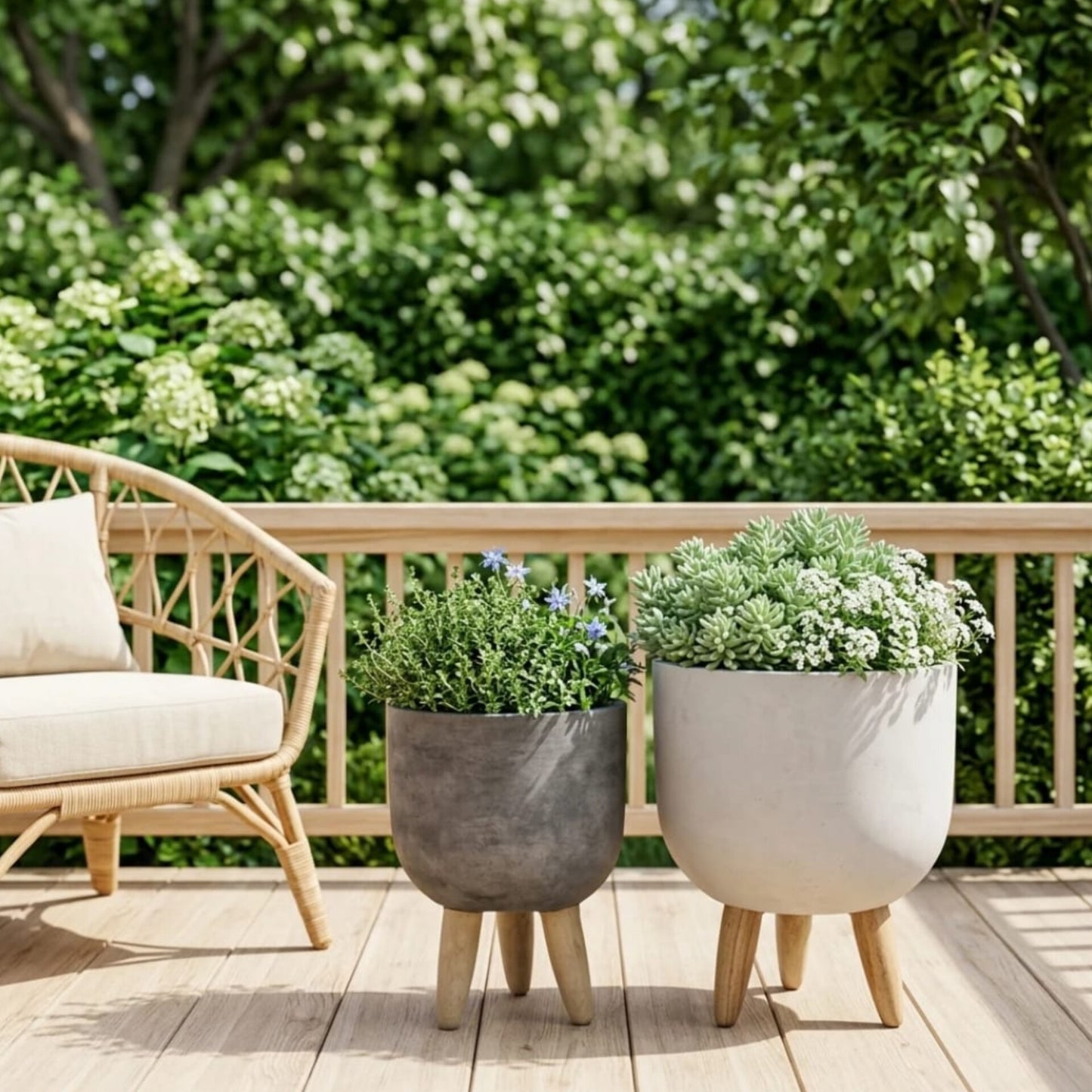 Fiber Clay Flower Pot Planter