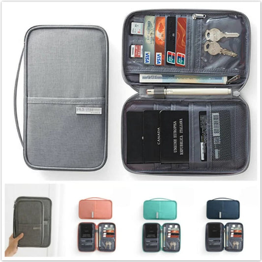 Travel passport holder and document organizer