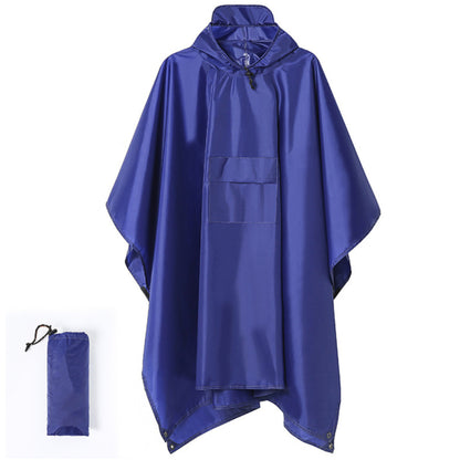 Unisex adult rain poncho with cap