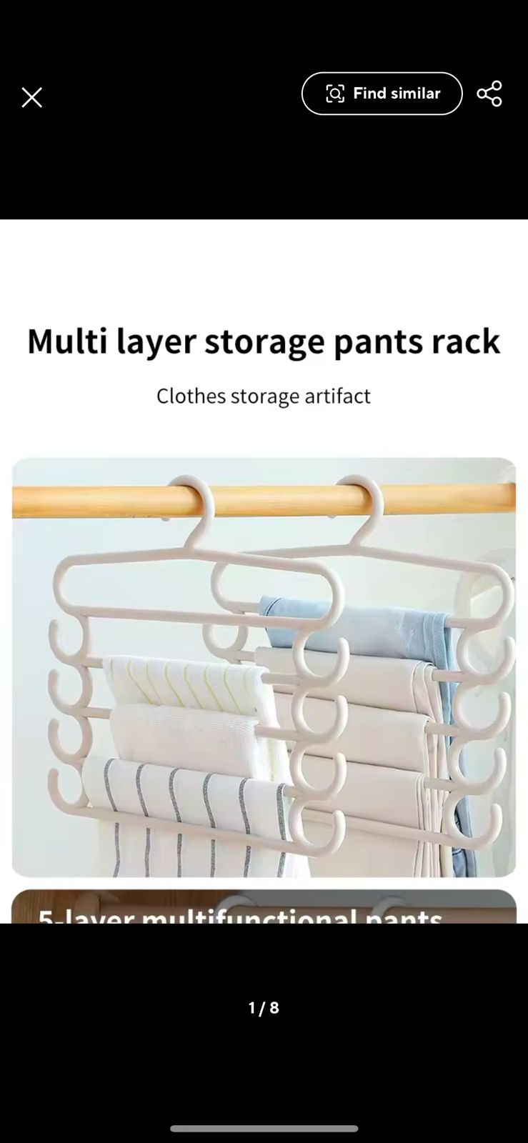 5pc heavy duty multi layer trousers hanger set of 2