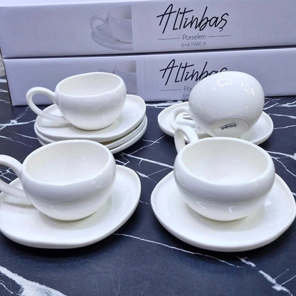 12 Pcs Porcelain Cup and Saucer Set