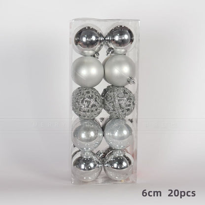 20pcs Christmas Ball Ornaments With Hanging Hooks
