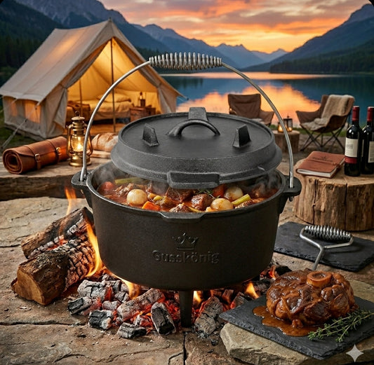 9Ltrs Pre seasoned Cast Iron Dutch Oven