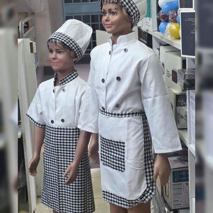 3pcs Children Professional Chef costume