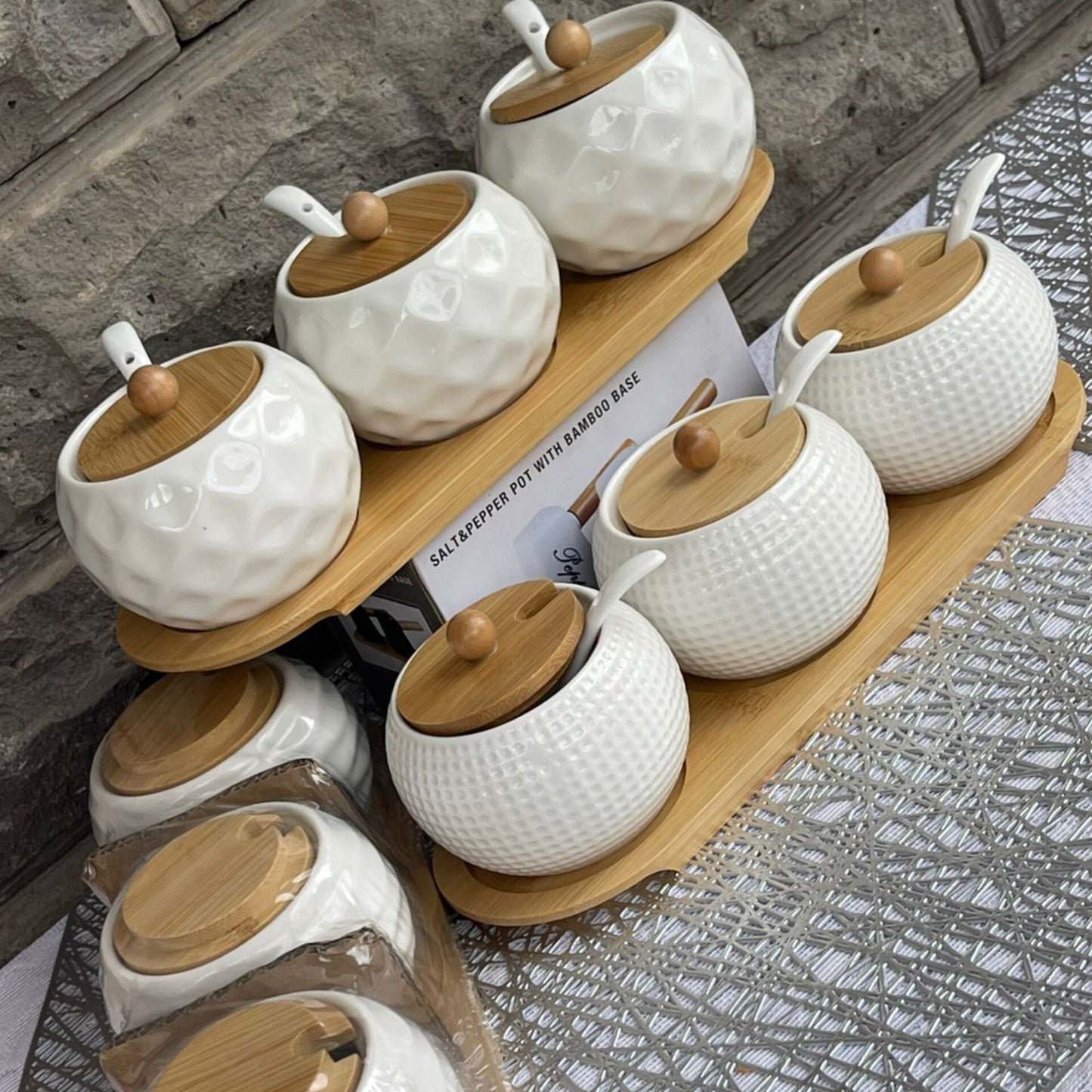 4Pcs 300Ml Sugar Canister Set