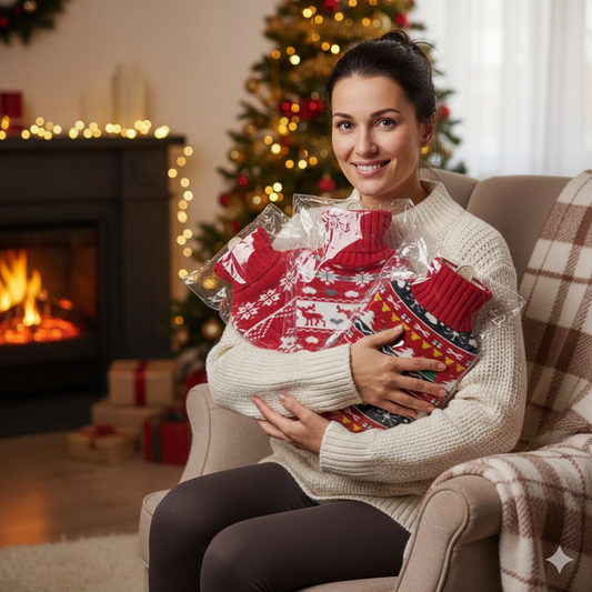 2L Christmas Hot water bottles