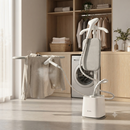 1800W 1.8L Steam Iron Standing Garment Steamer with Ironing Board