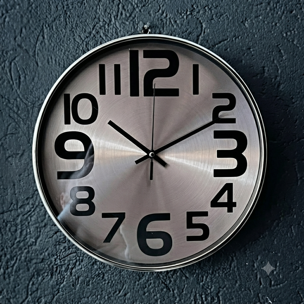 30cm Wall Black Detail Wall Clock