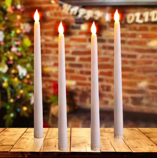 6 Christmas flameless led candles with remove