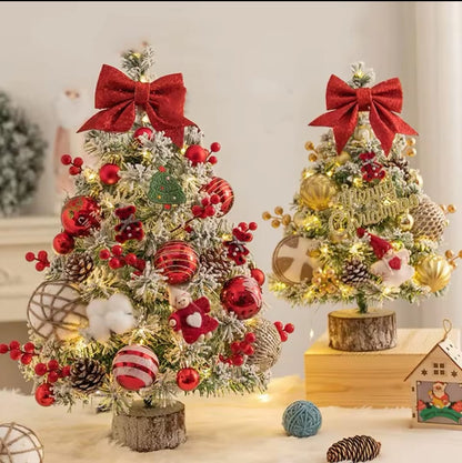 Table Top Christmas Tree With Decor And Lights Predecorated Tree