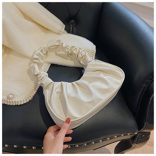 Ladies pleated hand bag shoulder bag