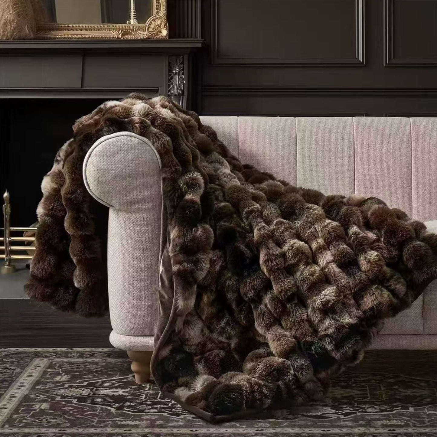 Faux Fur Throw Blanket