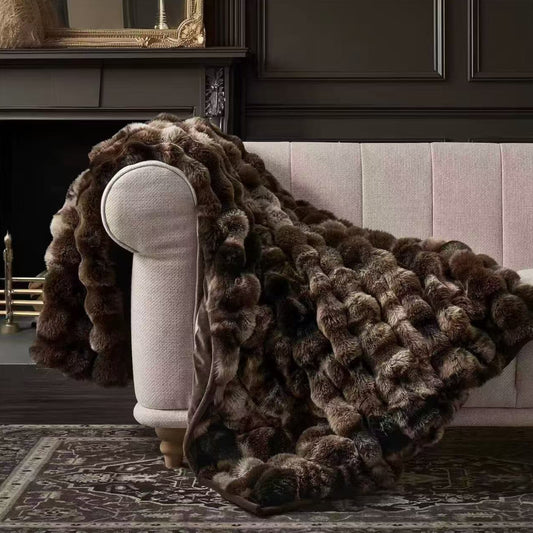 Faux Fur Throw Blanket