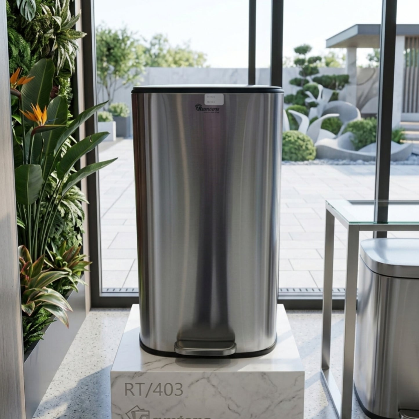 30L Stainless Steel Step Trash Can  RT/403