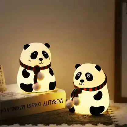 Rechargeable panda silicone kids bedside lamp night light