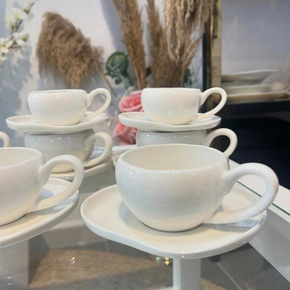 12 Pcs Porcelain Cup and Saucer Set