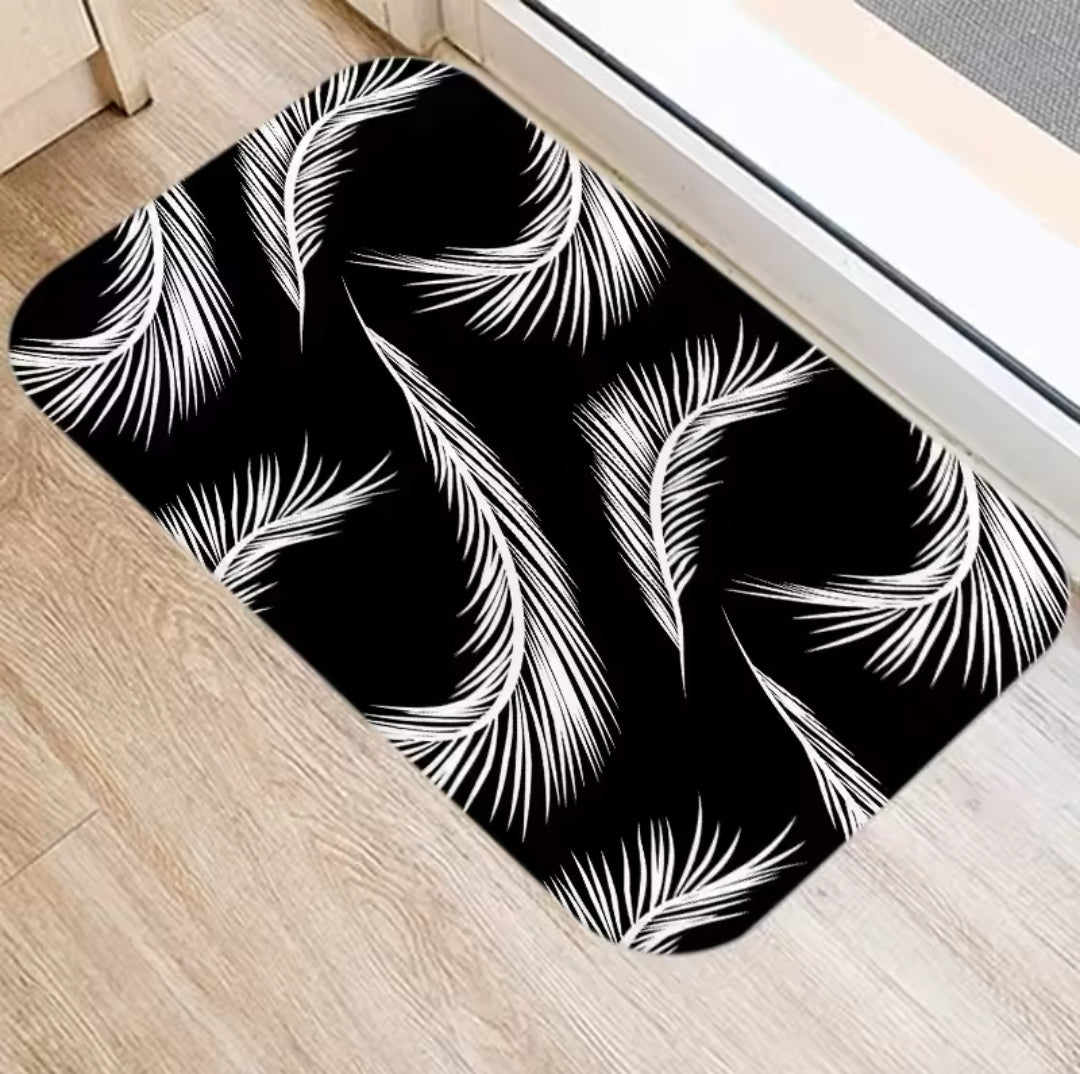 Tropical palm plants doormats